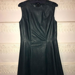 Teal Leather Dress